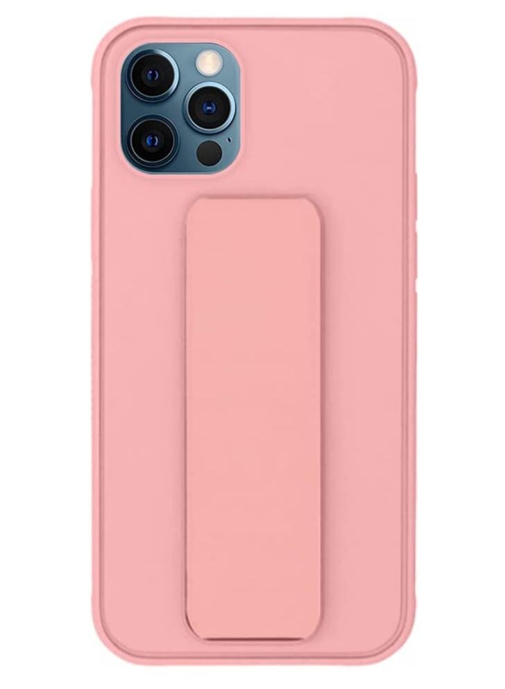 VITION Case Cover For iPhone 12 Pro Max, Finger Grip  Phone holder Case Car Magnetic Multi-function 3 in 1 Shockproof Back Cover Protective Case (iPhone 12 Pro Max light pink) - Image 1