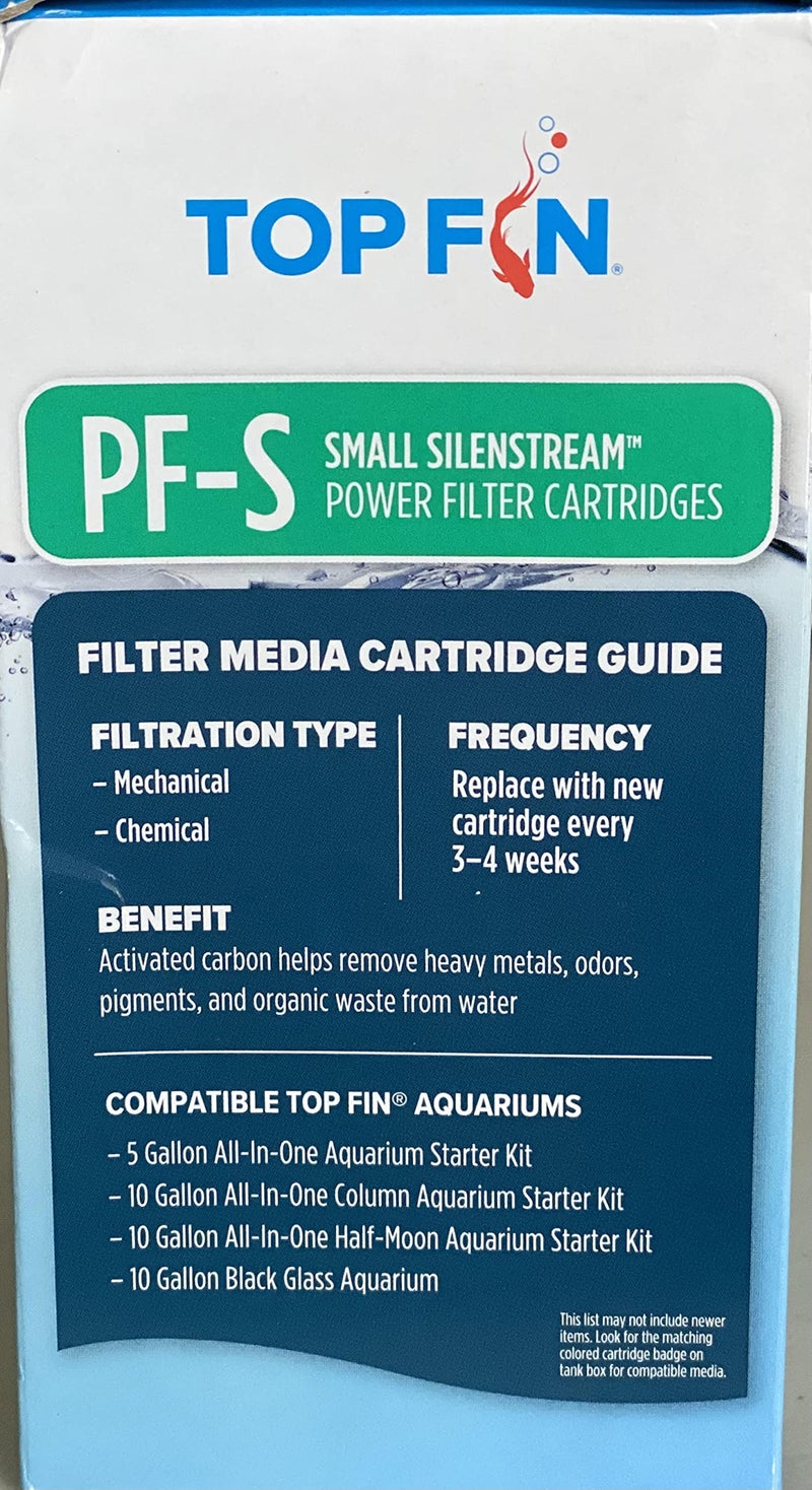 Top Fin Silenstream PF-S Small Filter Cartridges (6 Count) Refill for PF10 Power Filters (5.5in x 3.1in) - Image 4