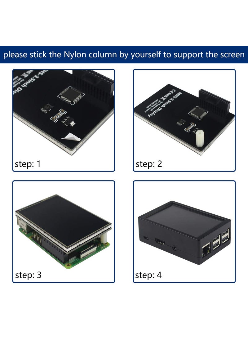 JUN-ELECTRON JUN-ELECTRON for Raspberry Pi 3 B+ 3.5 inch Touch Screen with Case, 320x480 Pixel Monitor TFT LCD Game Display [Support Raspbian, Ubuntu, Kali, RetroPie System]  - Image 5