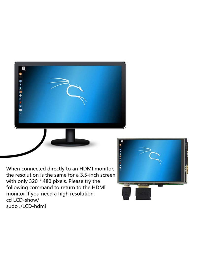 JUN-ELECTRON JUN-ELECTRON for Raspberry Pi 3 B+ 3.5 inch Touch Screen with Case, 320x480 Pixel Monitor TFT LCD Game Display [Support Raspbian, Ubuntu, Kali, RetroPie System]  - Image 4