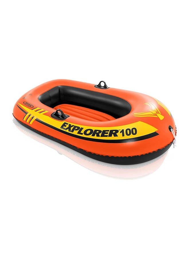 INTEX Explorer Inflatable Boat Series: Dual Air Chambers – Welded Oar Locks – Grab Handles – Bow Rope – Sporty Design  - Image 1