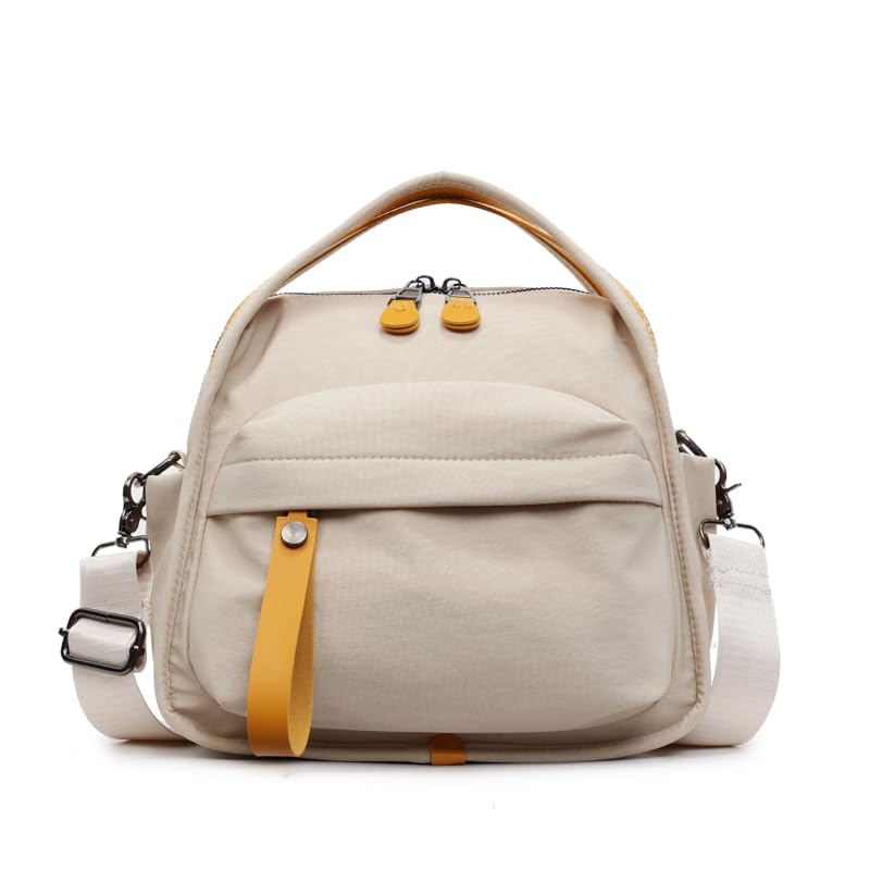 Cohawk Solid Color Nylon Crossbody Bag for Women Soft Handbag with Top Handle Casual Shoulder Bag Elegant Square Purse - Image 1