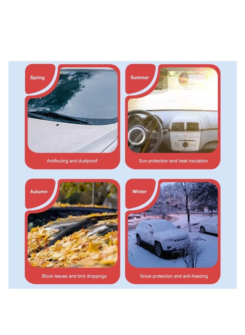AMBERJACK - Car Cover Front Windshield Strong Magnetic Adsorption snow Car Windshield Cover Oxford Cloth Comprehensive Protection - Image 1