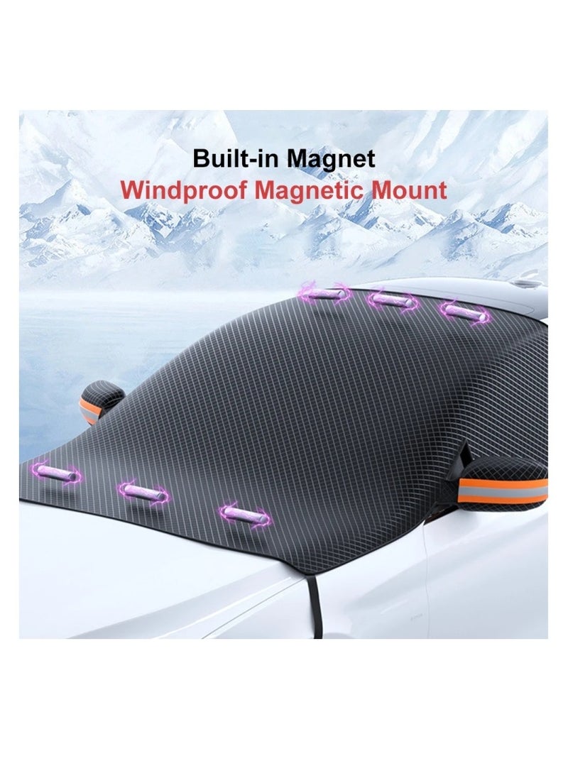 AMBERJACK - Car Cover Front Windshield Strong Magnetic Adsorption snow Car Windshield Cover Oxford Cloth Comprehensive Protection - Image 1