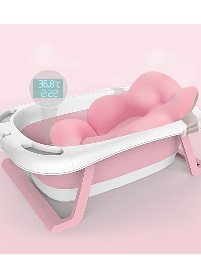 بيلانينا حوض استحمام للأطفال قابل للطي مع حصيرة استحمام للأطفال  موفر للمساحة ومريح - Image 1