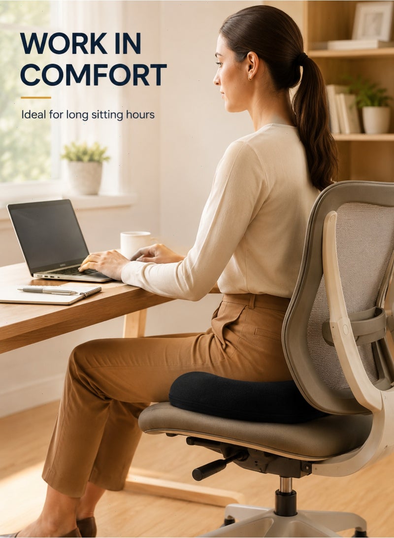 Memory Foam Seat Cushion, Donut Pillow Pain Relief for Prostate, Pregnancy, Coccyx Pain, Surgery, Sciatica, Car Home Office Seat Cushions Black - Image 5