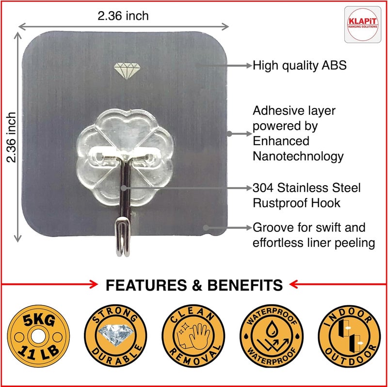 KLAPiT Super Hook Heavy Duty Adhesive - 24 Pack - Image 2