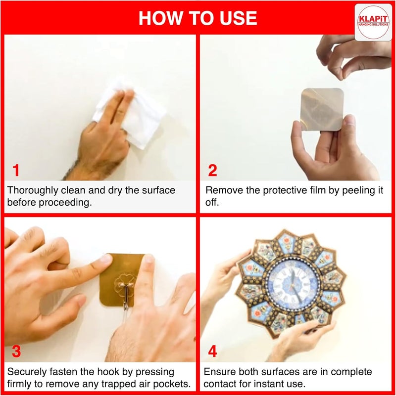 KLAPiT Super Hook Heavy Duty Adhesive - 24 Pack - Image 5