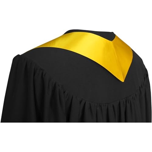 Endea Graduation Endea Gold Graduation Stole - Plain Color, Unisex, 62" Graduation Sash (Gold) - Image 4