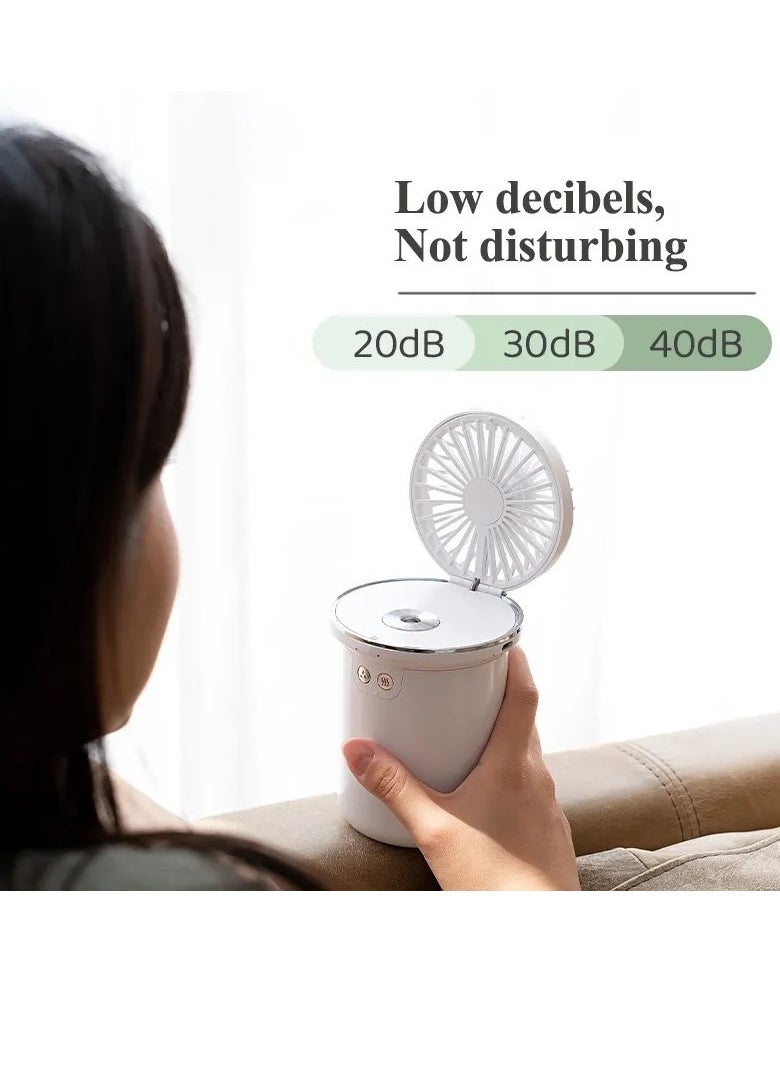 Generic Small water vaporizer mist cooler stand fan rechargeable mini humidifier fan 3 speed air cooling fan  - Image 2