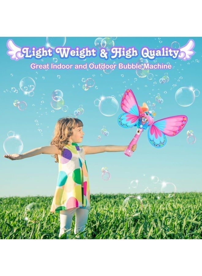REZZOSS Butterfly Magic Wand Bubble Blower for Girls – Automatic Musical Magic Fairy Machine with Flashing Lights | Leak-Proof Handheld Bubble Maker with Detachable Wings & 2 Solution Bottles | Summer Outdoor Party Favor & Birthday Gift - Image 5