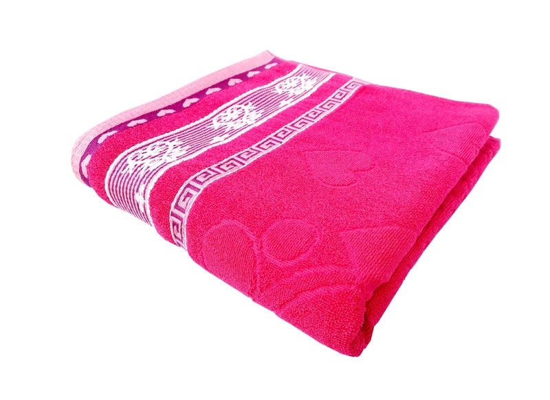 Space Fly Cotton Towel for Men | Bath Towel for Women | Cotton Bath Towel 500 GSM | Towel for Bath Large Size Men |147 x 71 (Pink) - Image 2