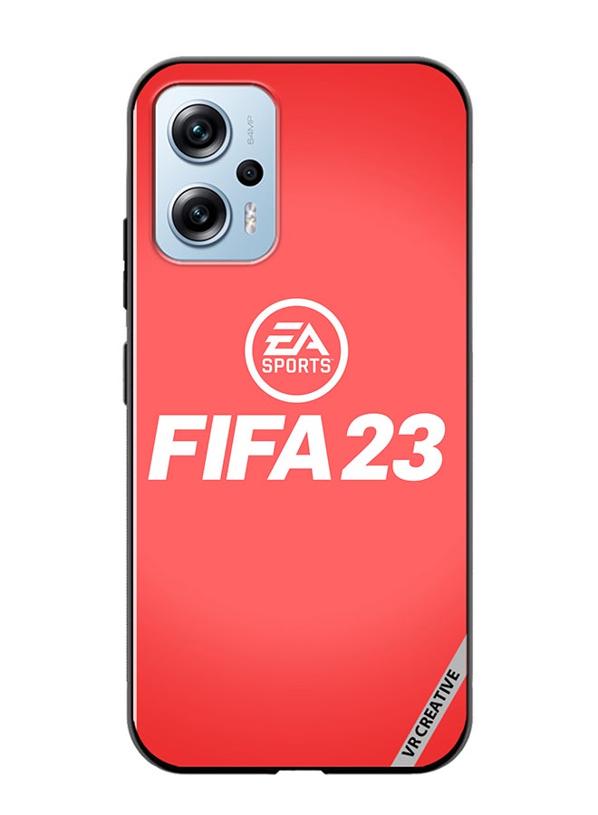 VR CREATIVE Protective Case Cover For Xiaomi Poco X4 GT Fifa 23 Red Ea Design Multicolour - Image 1