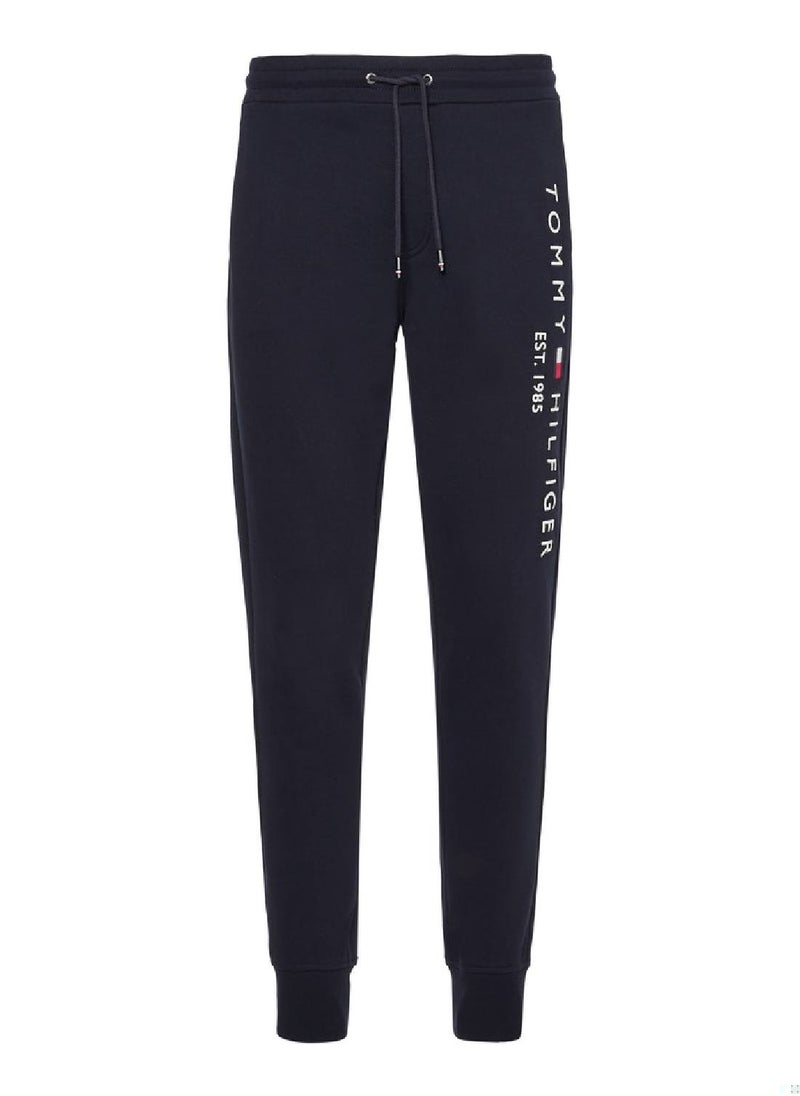 TOMMY HILFIGER Men's Embroidery Logo Cuffed Joggers - Cotton, Blue  - Image 1