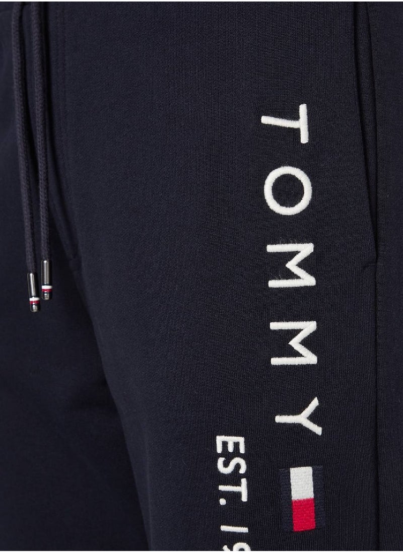 TOMMY HILFIGER Men's Embroidery Logo Cuffed Joggers - Cotton, Blue  - Image 3