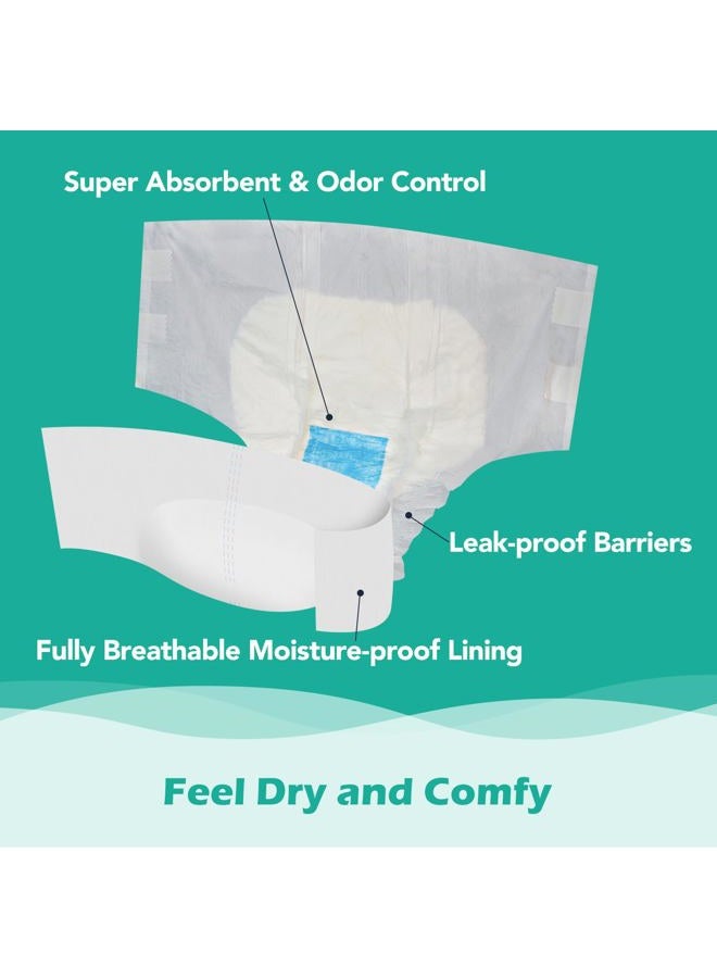 SUNKISS TrustPlus Adult Diapers with Maximum Absorbency, Disposable Incontinence Briefs with Tabs for Men and Women, Odor Control, Large, 15 Count - Image 4