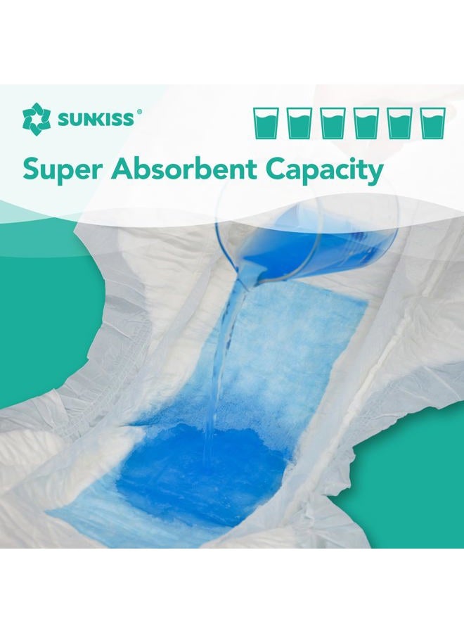 SUNKISS TrustPlus Adult Diapers with Maximum Absorbency, Disposable Incontinence Briefs with Tabs for Men and Women, Odor Control, Large, 15 Count - Image 2