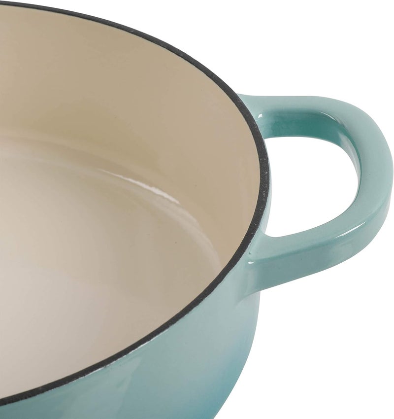 كروك بوت قدر الطهي البطيء Crock-Pot Artisan مطلي بالزجاج الملون من الحديد الصب، سعة 5 لترات، بلون الماء - Image 4