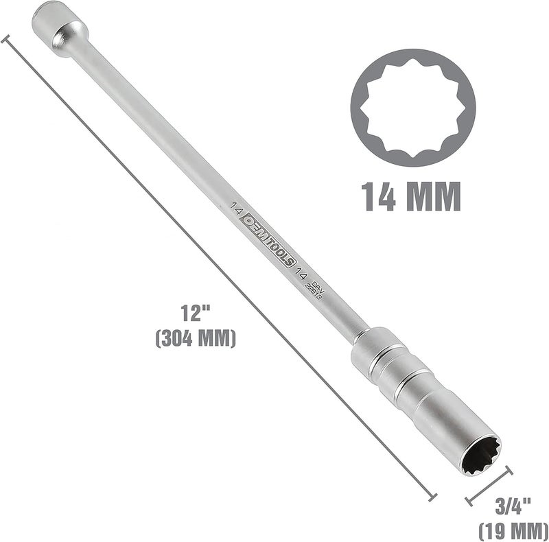 OEMTOOLS 3/8" Drive 14 mm Thin Wall Spark Plug Socket - Image 2