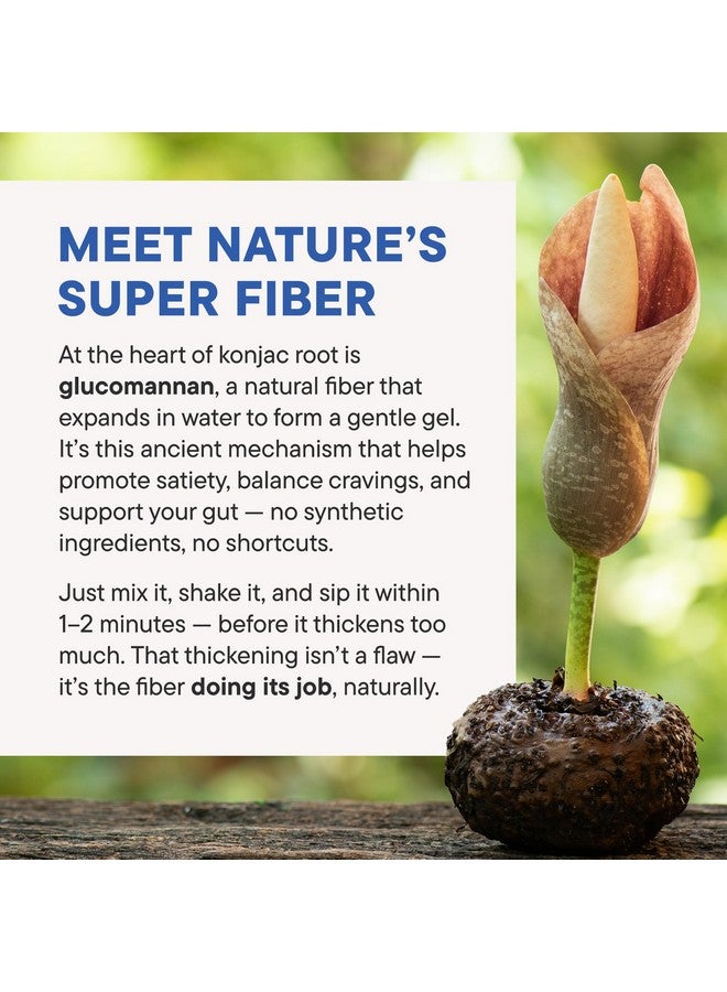 NOURI Daily Nouri FeelFull Prebiotic Fiber Drink Mix with Glucomannan & Chromium | for Natural Feeling of Fullness, Appetite & Cravings Support, Gut Microbiome & Metabolic Health | 30 Stick Packs - Image 3