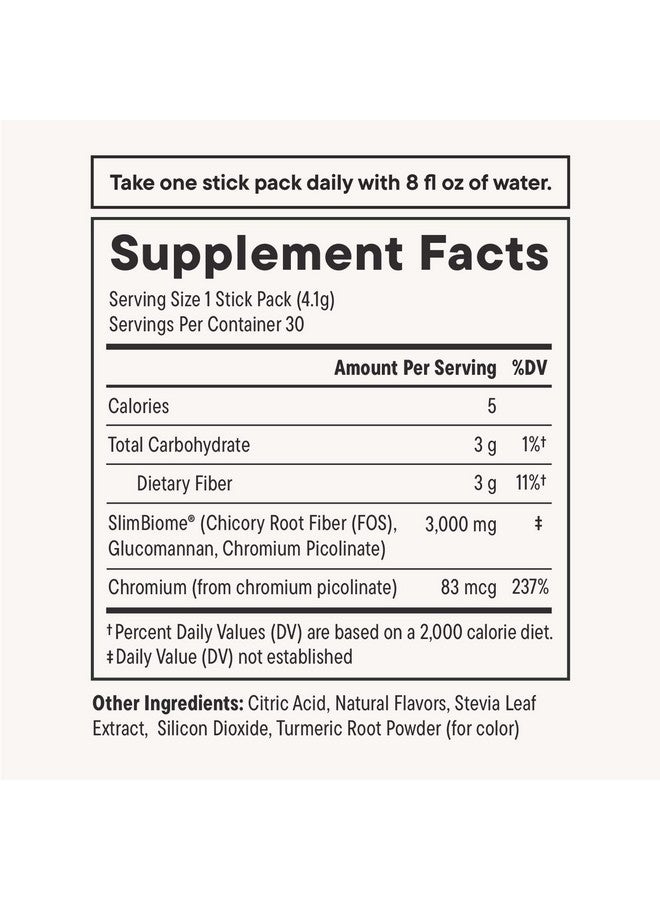 NOURI Daily Nouri FeelFull Prebiotic Fiber Drink Mix with Glucomannan & Chromium | for Natural Feeling of Fullness, Appetite & Cravings Support, Gut Microbiome & Metabolic Health | 30 Stick Packs - Image 5