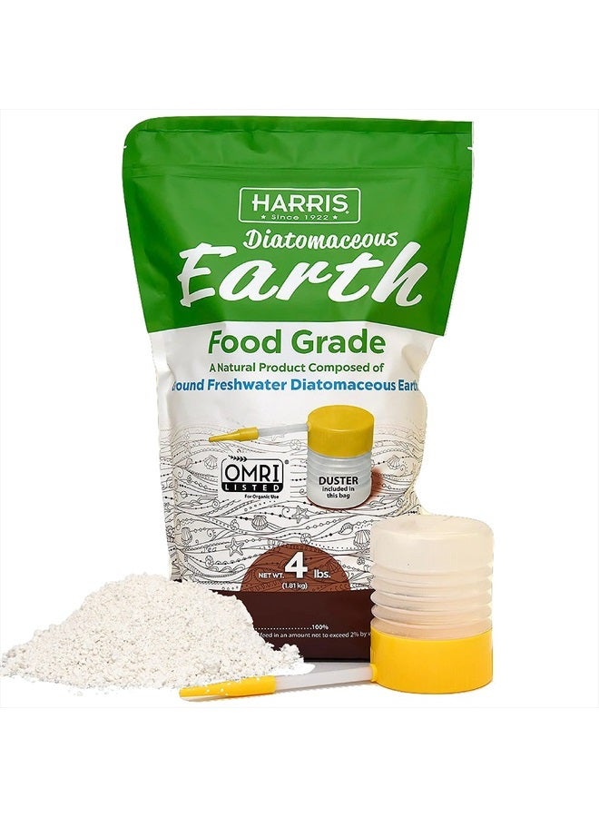 Harris Diatomaceous Earth Food Grade, 4lb with Powder Duster Included in The Bag - Image 1