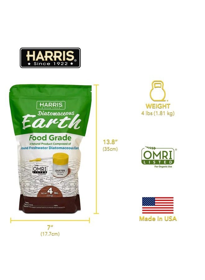 Harris تراب الدياتومي من الدرجة الغذائية، 4 رطل مع مسحوق الغبار المضمن في الحقيبة - Image 3