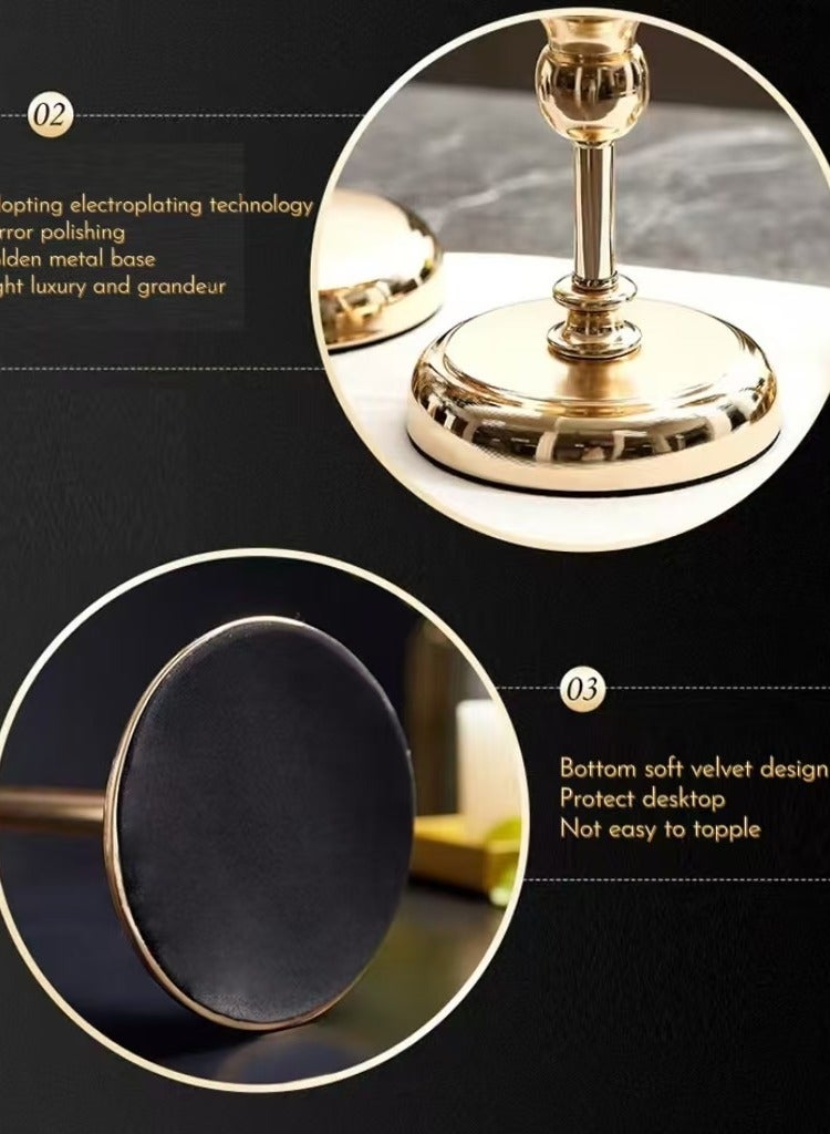 Metallic Glass Candlestick L (Gold Large Size) - Image 4