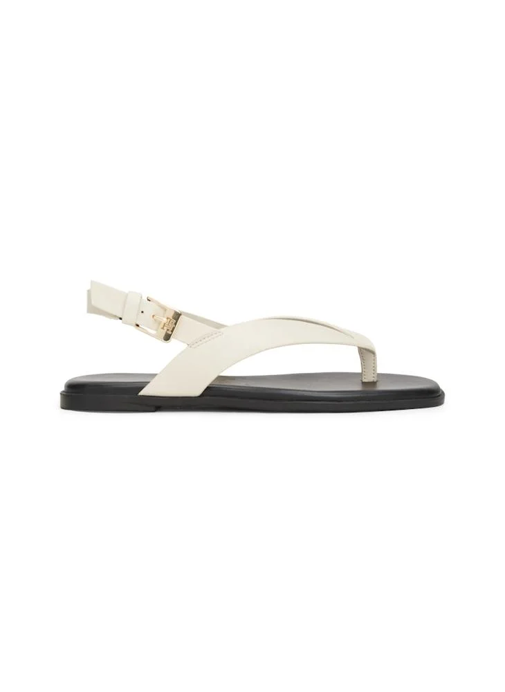 تومي هيلفيغر Color Block Thong Flat Sandals