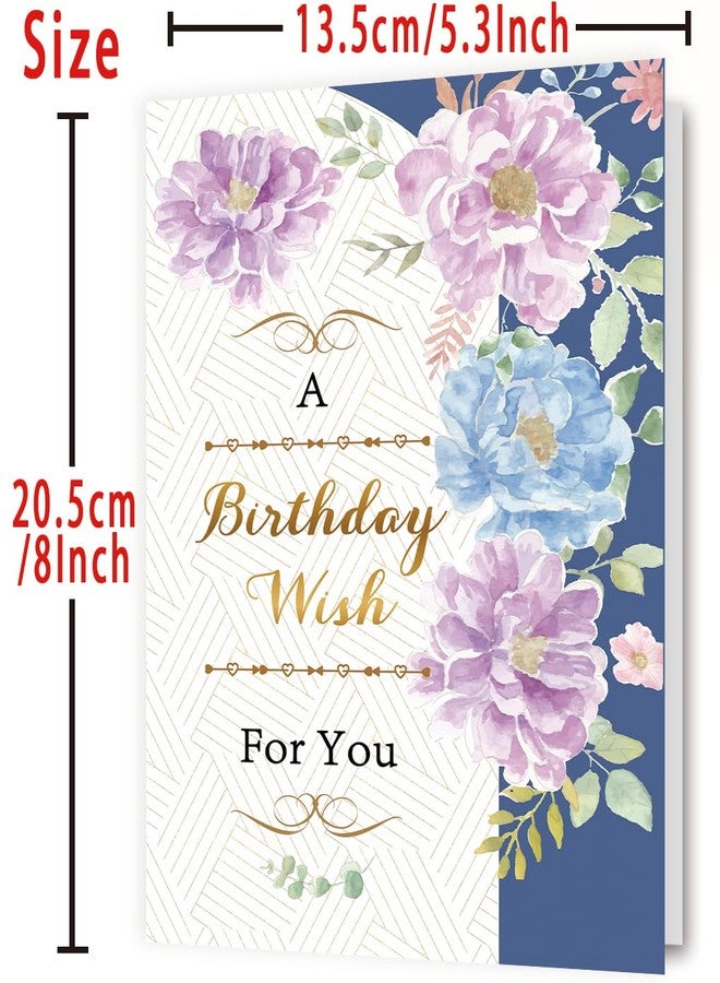 Asmallgf Happy Birthday Card Gifts for Women Mom Sister Wife Daughter Granddaughter Best friend（A Birthday Wish） - Image 3