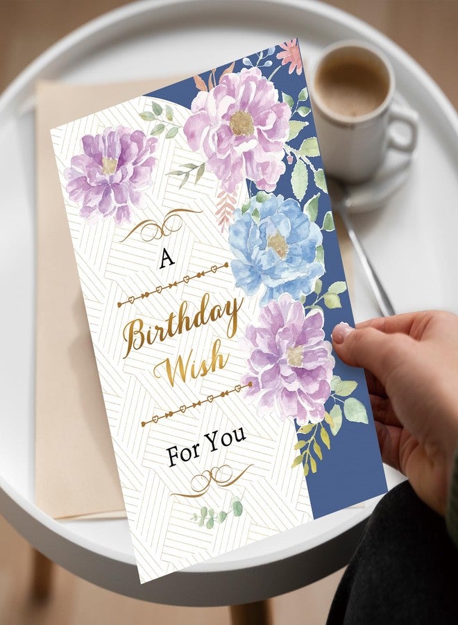Asmallgf Happy Birthday Card Gifts for Women Mom Sister Wife Daughter Granddaughter Best friend（A Birthday Wish） - Image 5