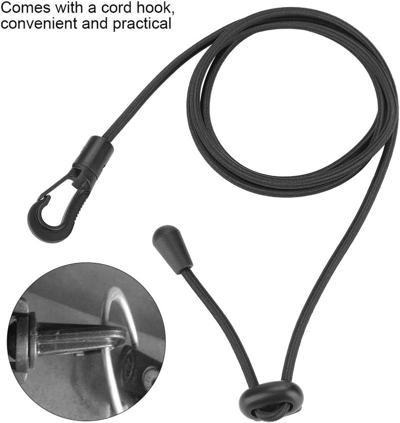 woobles Paddle Leash, Paddle Boat 47.2in Strong and Sturdy Kayak Paddle Leash Made of Rubber String for Paddling (Black)2pcs - Image 4