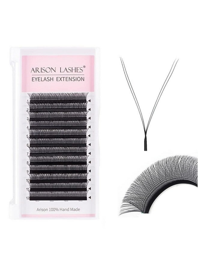 ARISON LASHES Yy Eyelash Extension Y Lashes 0.07Mm D Curl 12Mm Premade Fans Volume Y Shape Faux Mink Matte 12 Rows Cluster Pre Fanned Soft Eye Lashes - Image 1