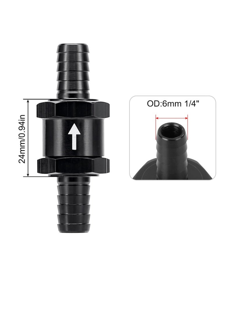 Yakumuz 1/4" Fuel Check Valve Yakumuz One Way Inline Non Return Diesel Gasoline Black (6mm OD,2PCS) - Image 2