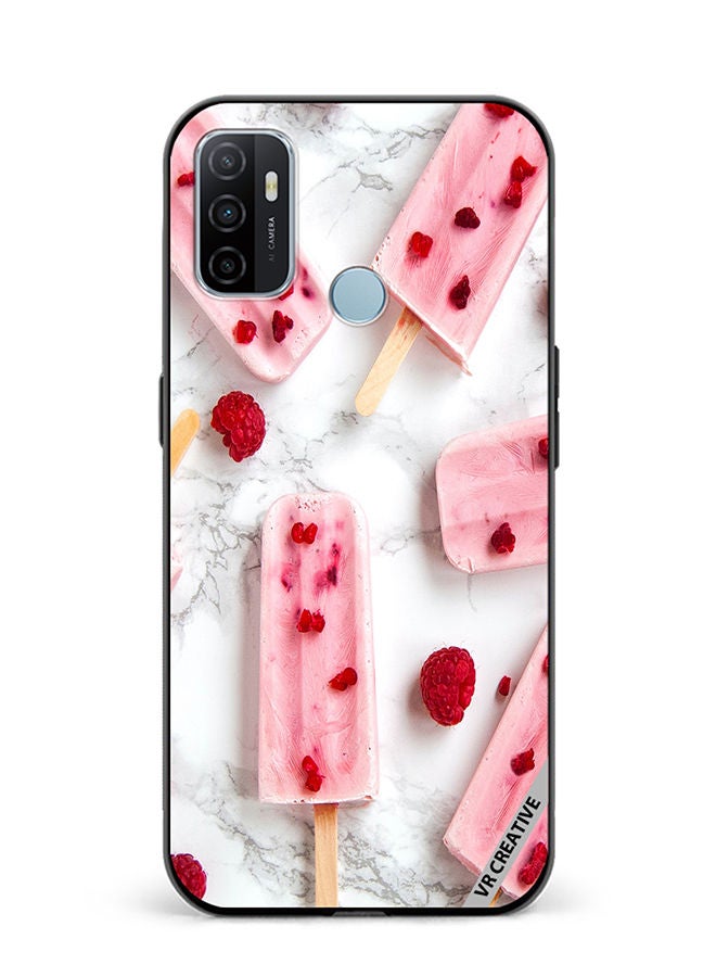 VR CREATIVE Protective Case Cover For Oppo A53 Gulabi Icecream Design Multicolour - Image 1