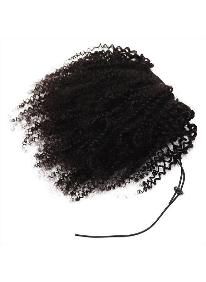 EIAKE Afro Kinky Curly human hair ponytail extensions Kinky Curly drawstring human hair ponytail hairpieces natural curly clip in ponytail (14) - Image 4