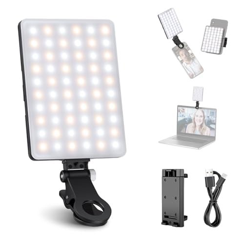 Neewer LED Video Conference Light Kit with Clip & Phone Holder for iPhone/Tablet/Laptop, Dimmable CRI 95+ with 3 Light Modes, Built-in 2000mAh Battery for Zoom Calls/Remote Working/Live Stream/Selfies - Image 1