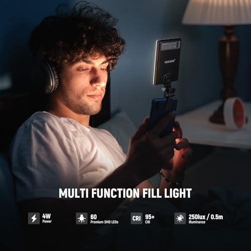 Neewer LED Video Conference Light Kit with Clip & Phone Holder for iPhone/Tablet/Laptop, Dimmable CRI 95+ with 3 Light Modes, Built-in 2000mAh Battery for Zoom Calls/Remote Working/Live Stream/Selfies - Image 4