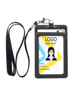 Badge Holder With Lanyard Leather Id Name Badge Card Holder With Lanyard For Id Badges Vertical Black - pzsku/Z21BE64385E5FCF0A2F26Z/45/_/1720701715/ea419ad1-b12a-49e1-b39b-9dc6fb7962b9