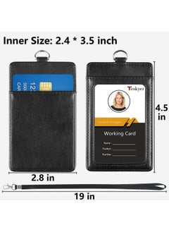 Badge Holder With Lanyard Leather Id Name Badge Card Holder With Lanyard For Id Badges Vertical Black - pzsku/Z21BE64385E5FCF0A2F26Z/45/_/1720701717/fe21973a-d6fd-4848-be7d-8b51c6e0e7a8