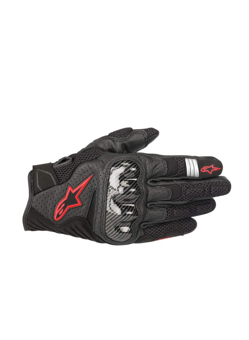 Alpinestars Alpinestars Smx-1 Air V2 Mens Motorbike Gloves Large Black Red Flurosent  - Image 1