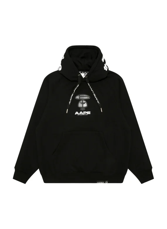 AAPE Moonface logo hoodie