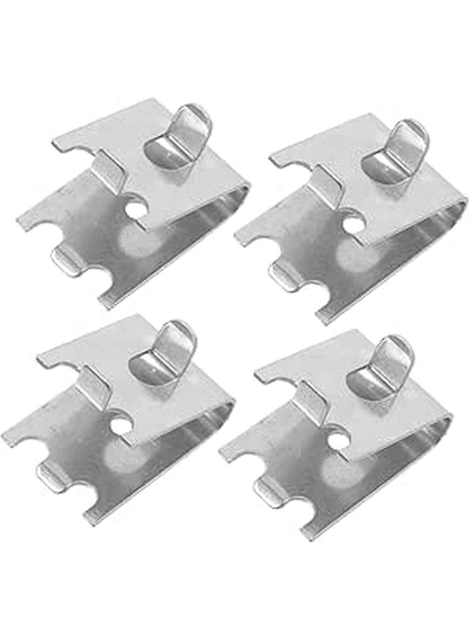 Stainless Steel Adjustable Refrigerator Shelf Clips 4 Pack Fade Resistant - Image 1