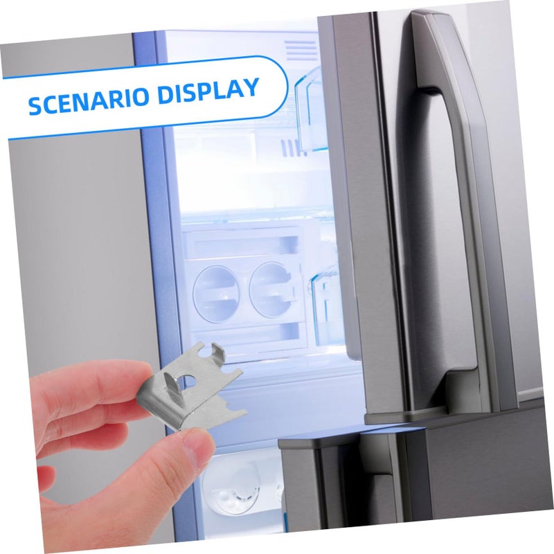 Stainless Steel Adjustable Refrigerator Shelf Clips 4 Pack Fade Resistant - Image 4