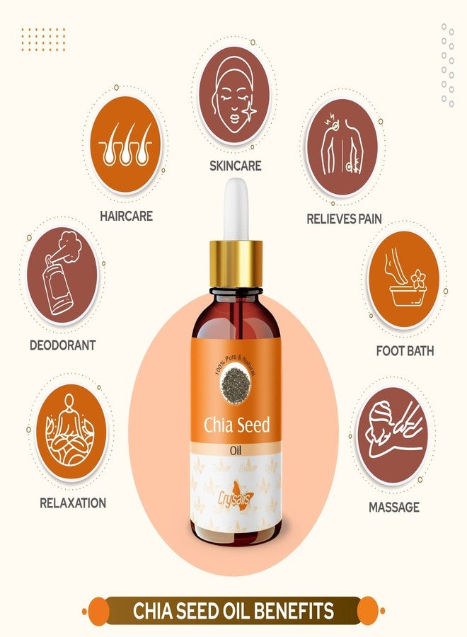 Crysalis Chia Seed Oil - Cosmetic Grade - 100 ml - Lightweight Botanical Oil for Skin Care, Hair Blends & DIY Formulations - Image 3