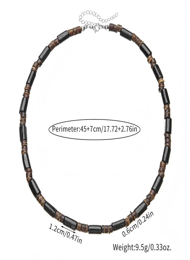 MIFYNN قلادة MIFYNN Surfer للرجال، قلادة تشوكر مزينة بالخرز، قلادات من صدفة البوكا، قلادات من خرز خشب جوز الهند البني، هدية مجوهرات شاطئية لمحبي ركوب الأمواج، متوسطة الحجم، خشب، بدون أحجار كريمة - Image 5