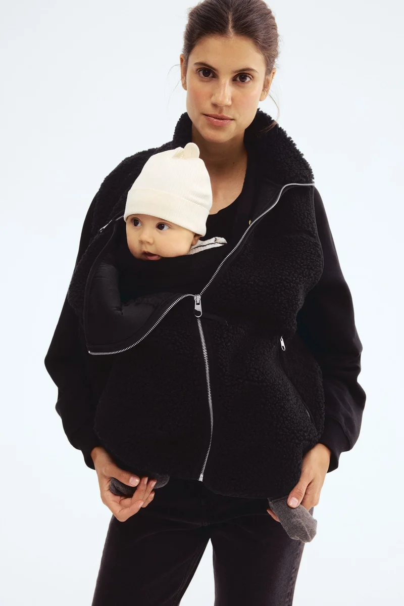 H&M MAMA Before &amp; After Babywearing teddy gilet