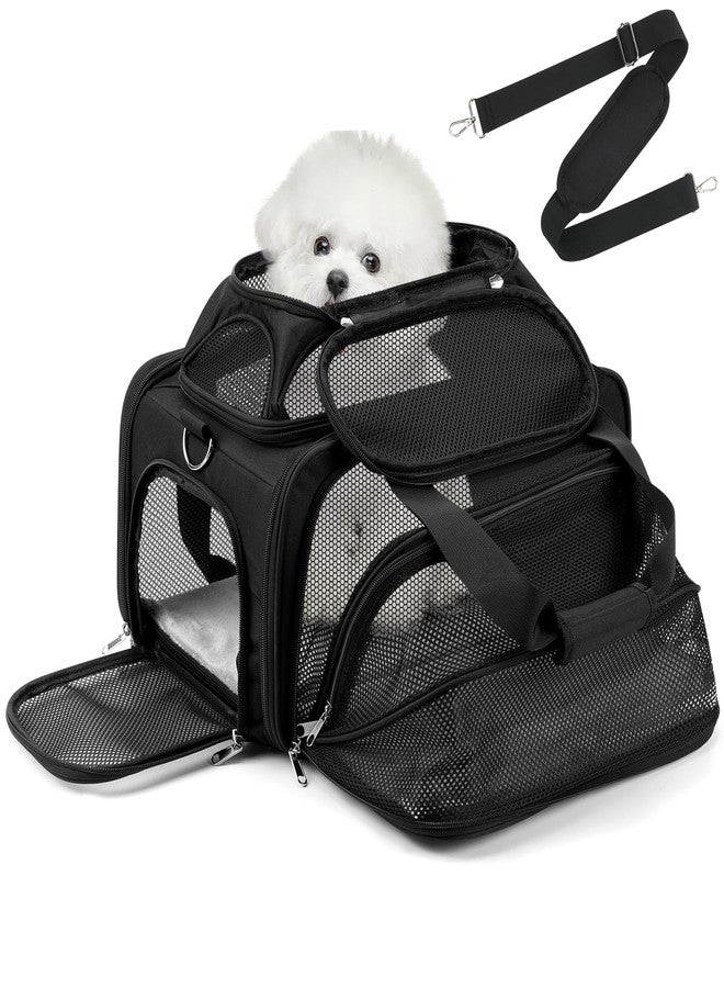 pidipiti 17x11x9.5 Alaska Hawaiian Southwest Airline Approved top and 1 Side Expandable pet Carrier for Extra-Small Dog/Small cat up to 5 lbs - Image 1