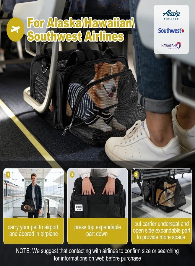 pidipiti 17x11x9.5 Alaska Hawaiian Southwest Airline Approved top and 1 Side Expandable pet Carrier for Extra-Small Dog/Small cat up to 5 lbs - Image 2