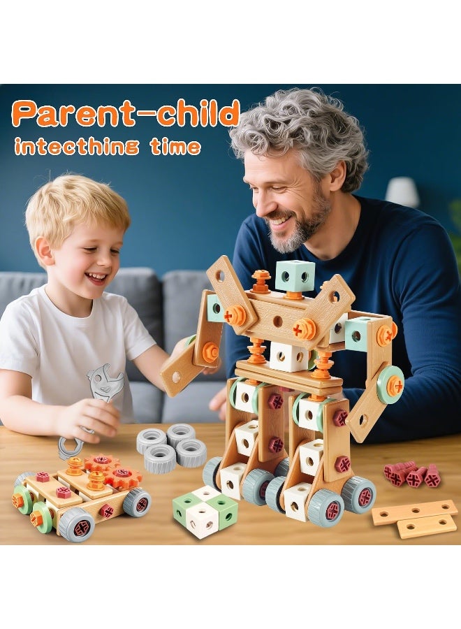 مجموعة أدوات للأطفال مكونة من 148 قطعة مع مثقاب كهربائي - ألعاب بناء STEM، صندوق أدوات إصلاح للعب التخيلي للأولاد والبنات الذين تتراوح أعمارهم بين 3 و4 و5 و6 سنوات - Image 2